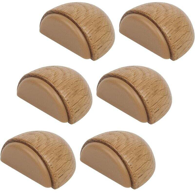 foto del prodotto dpzo set di 6 fermaporta fermaporta adesivo in legno per pavimenti e parquet fermaporta adesivo fermaporta rovere naturale 