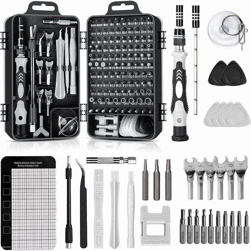 foto del prodotto dpzo set di cacciaviti mini 138 in 1, kit di strumenti di precisione, piccola scatola, cacciavite torx, per smontaggio computer, laptop, pc, per