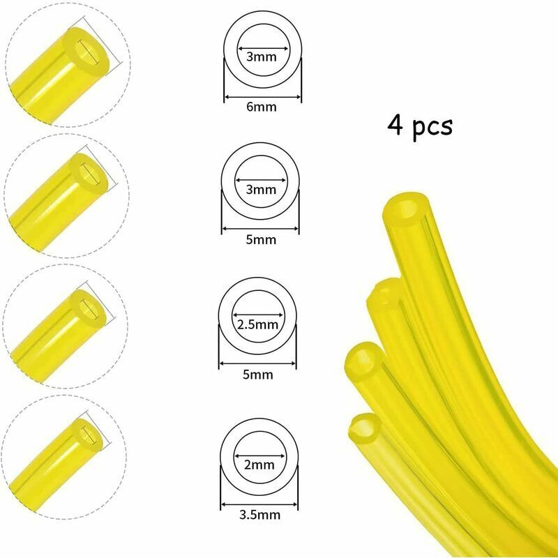 foto del prodotto dpzo set di tubi flessibili per carburante, 4 pezzi, tubo flessibile per carburante, tubo flessibile per carburante da 1,5 metri per soffiatore,