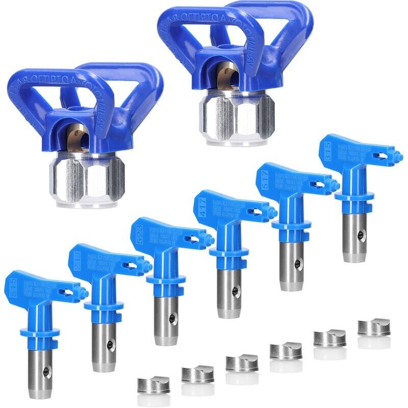foto del prodotto dpzo set di ugelli per spruzzatore airless da 6 pezzi atomizzazione perfetta e versatilit per la verniciatura di interni ed esterni