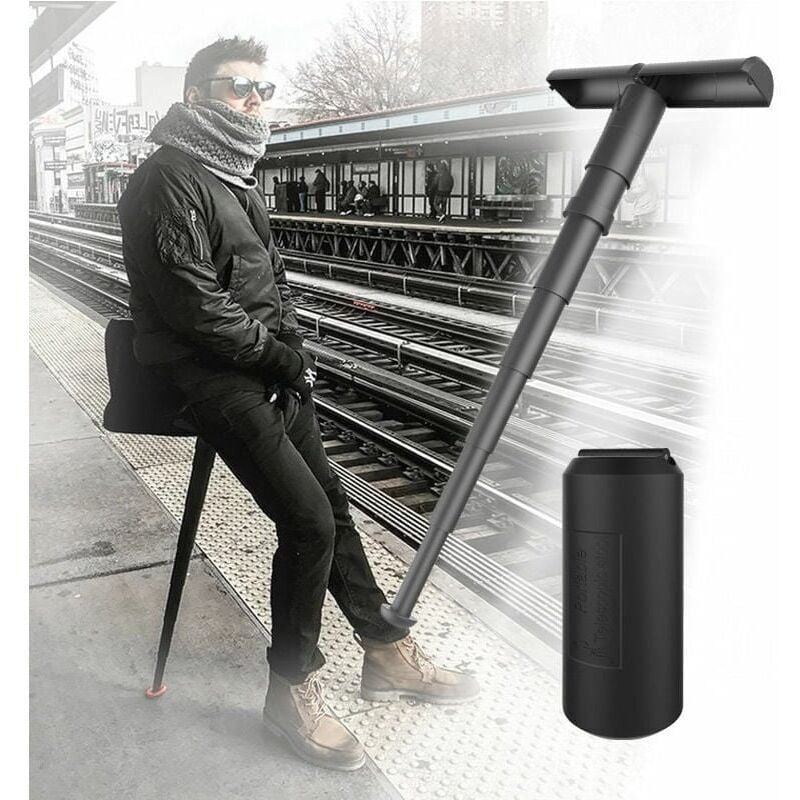 foto del prodotto dpzo sgabello pieghevole portatile, carico massimo 200 kg, altezza regolabile per attivit all aperto