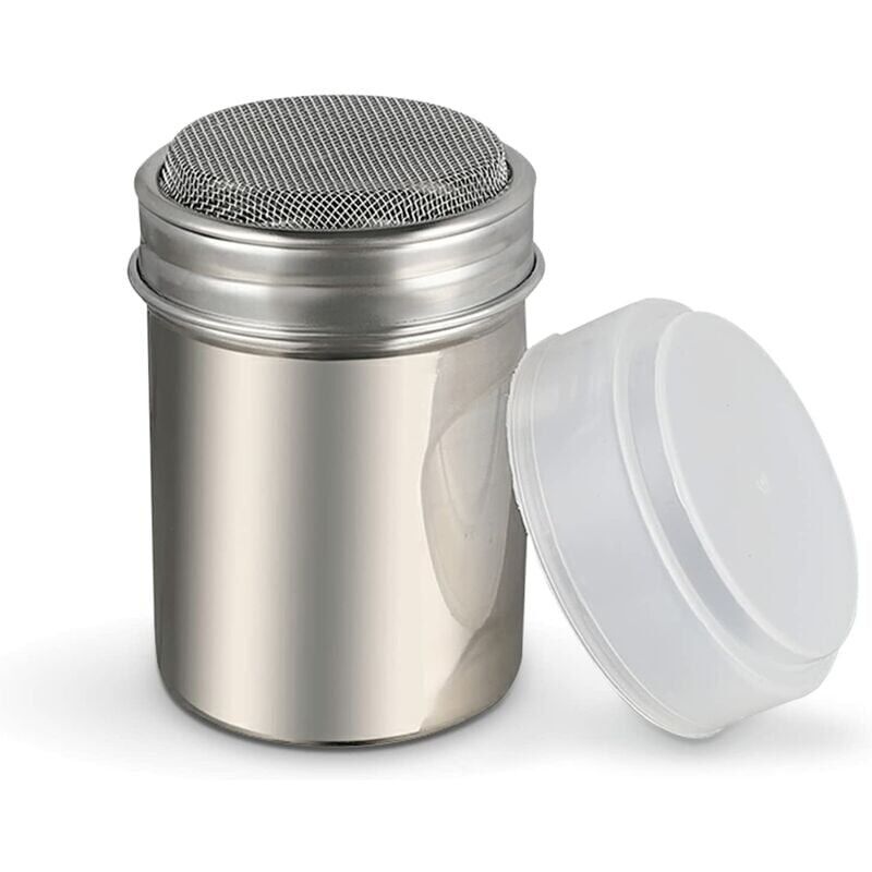 foto del prodotto dpzo shaker per zucchero a velo, setaccio per cioccolato per polvere di spezie di cacao cappuccino zucchero m 