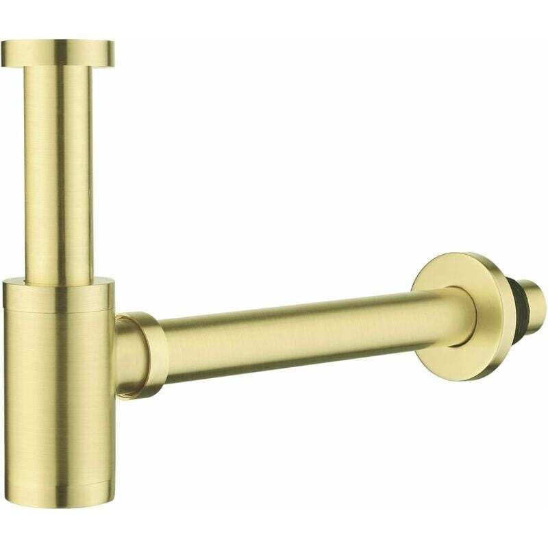 foto del prodotto dpzo sifone per lavandino in ottone, design universale 1 1 4 x 32 mm, regolabile antiodore oro