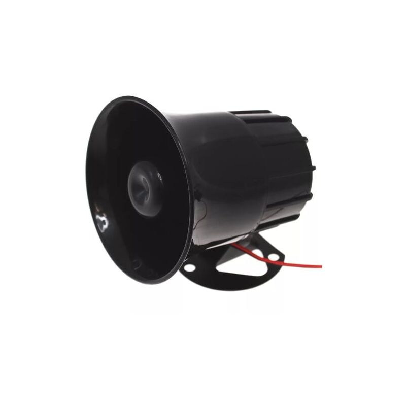 foto del prodotto dpzo sirena a tromba cablata potente resistente alle intemperie 6 toni alimentazione 12v 118 db