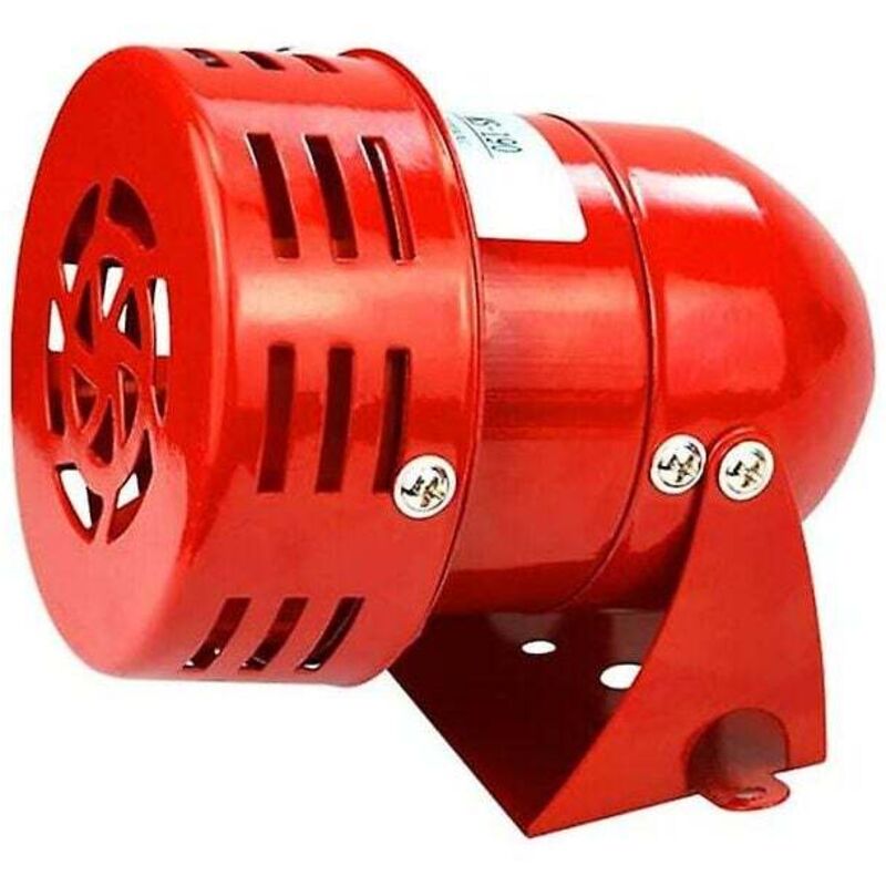 foto del prodotto dpzo sirena di allarme 220v potente sirena di allarme esterna 120db sirena con filo motore rosso sirena in metallo allarme industriale per barche