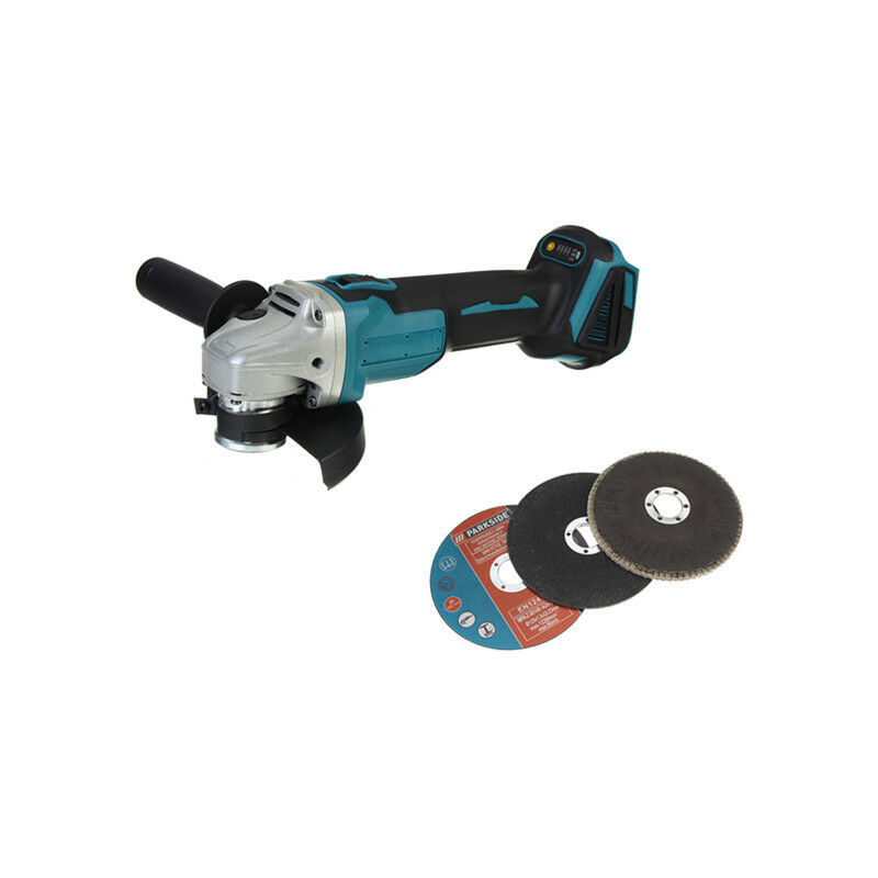foto del prodotto dpzo smerigliatrice angolare a batteria da 125 mm, 18 v, 4 velocit , per vecchie batterie makita accessori solo macchina 