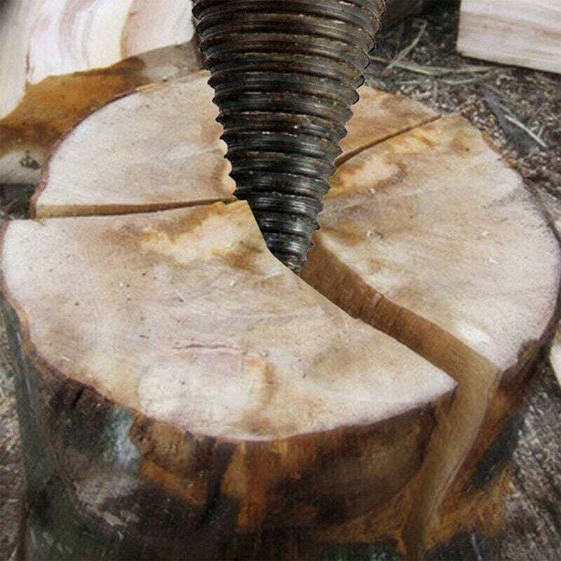 foto del prodotto dpzo spaccalegna da 32 mm, spaccalegna da 4 pezzi per spaccare la legna, punta da trapano per legno con palo esagonale facile da spaccare la legna