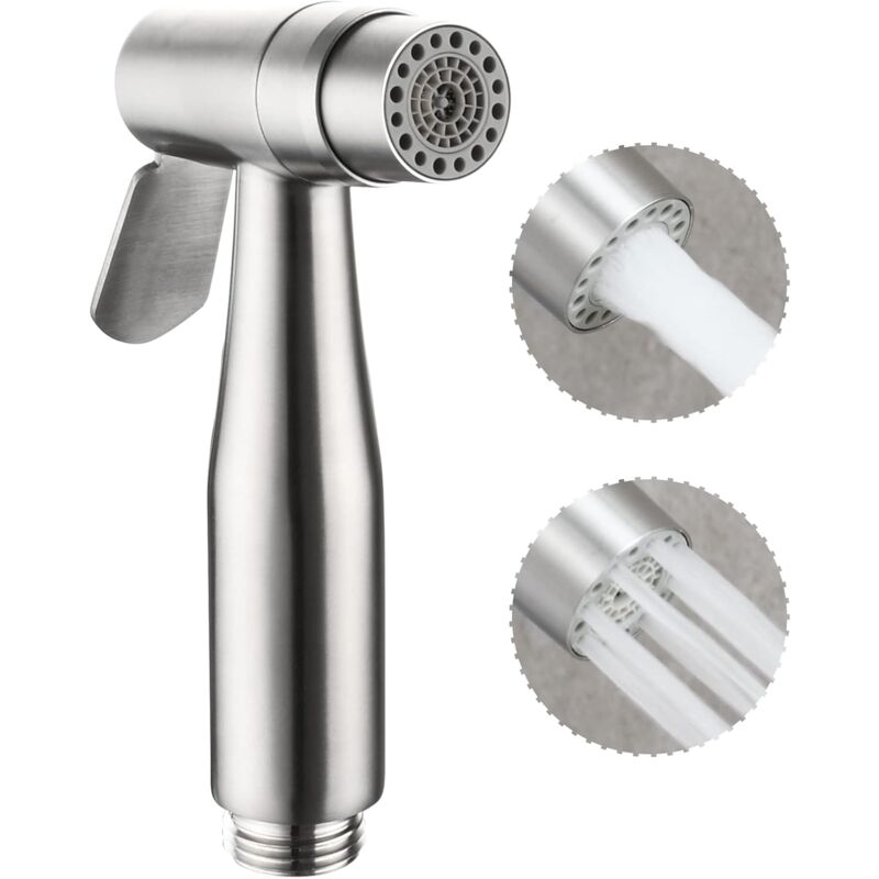 foto del prodotto dpzo spruzzatore per bidet portatile in acciaio inossidabile, accessorio per la pulizia del wc ws024a