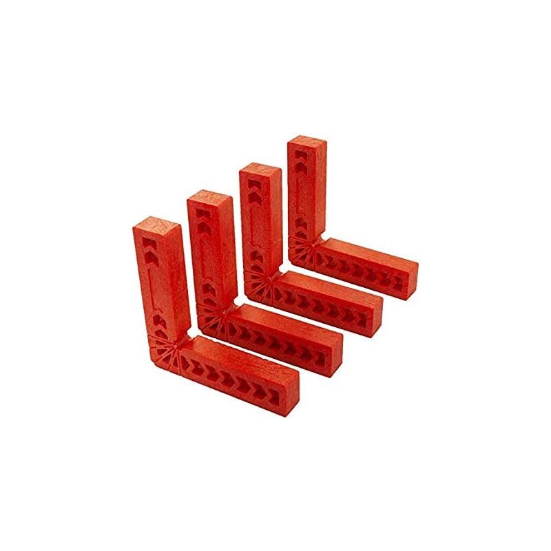 foto del prodotto dpzo squadre di posizionamento ad angolo retto 90 gradi, utensile di serraggio quadrato per lavorazione del legno 4 pezzi 100x100 mm 