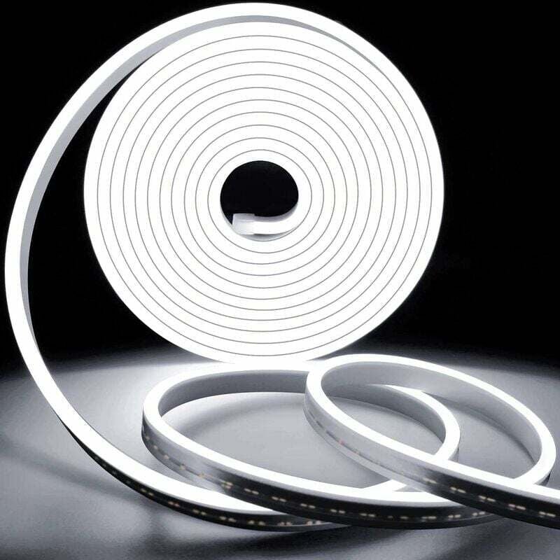 foto del prodotto dpzo strisce luminose al neon flessibili, strisce led al neon impermeabili, perfette per decorazioni interne ed esterne, striscia luminosa da 12 v