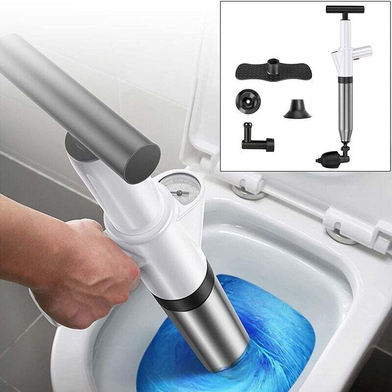 foto del prodotto dpzo sturalavandini ad alta pressione con 4 testine sostituibili, sturalavandino per wc, scarico del pavimento del lavandino, tubi intasati e vasca