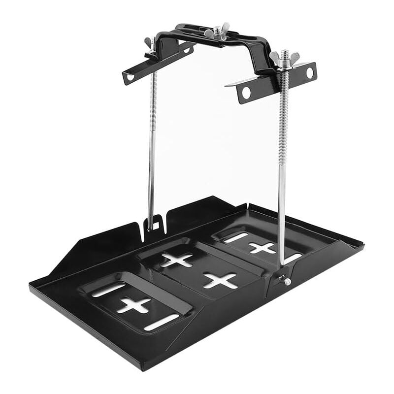 foto del prodotto dpzo supporto per batteria auto, supporto per batteria auto con morsetto metallico regolabile per auto e barca