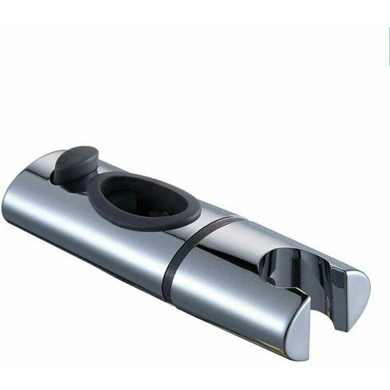 foto del prodotto dpzo supporto per soffione doccia in abs cromato, supporto per doccia con clip, asta doccia, supporto per doccia portatile, girevole a 360 per