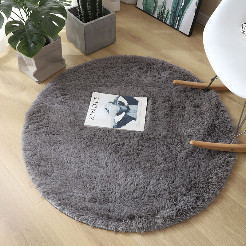 foto del prodotto dpzo tappeto rotondo shaggy, 120 cm x 120 cm, moderno, per soggiorno, camera da letto, sala da pranzo o cameretta dei bambini, comodo tappetino