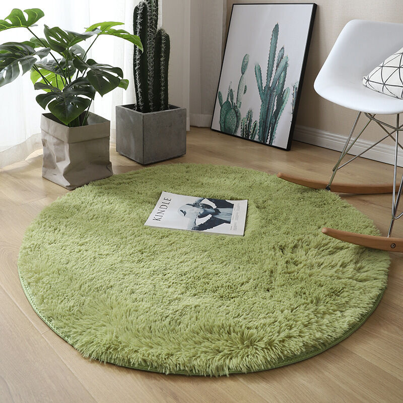 foto del prodotto dpzo tappeto rotondo shaggy, 120 cm x 120 cm, moderno, per soggiorno, camera da letto, sala da pranzo o cameretta dei bambini, comodo tappetino