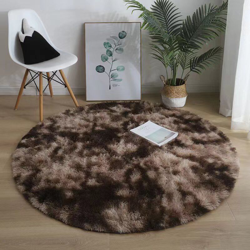 foto del prodotto dpzo tappeto rotondo shaggy, 120 cm x 120 cm, moderno, per soggiorno, camera da letto, sala da pranzo o cameretta dei bambini, comodo tappetino