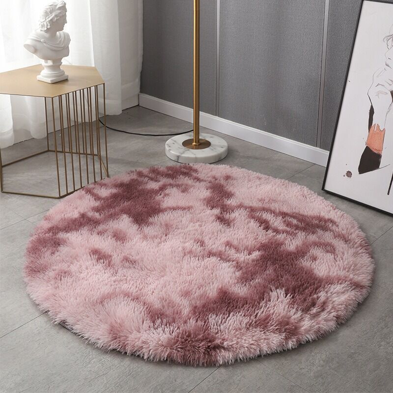 foto del prodotto dpzo tappeto rotondo shaggy, 120 cm x 120 cm, moderno, per soggiorno, camera da letto, sala da pranzo o cameretta dei bambini, comodo tappetino