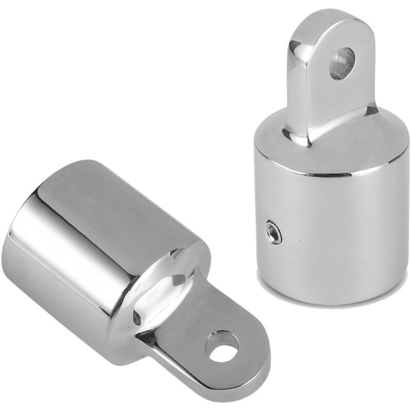 foto del prodotto dpzo tappi per tubo superiore tendalino, occhiello di montaggio in acciaio inossidabile 316, diametro interno 1 25 mm 