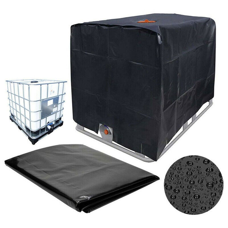 foto del prodotto dpzo telo di copertura per serbatoio ibc per contenitore ibc da 1000 litri, 116 x 100 x 120 cm, anti uv, antipioggia, copertura per serbatoio