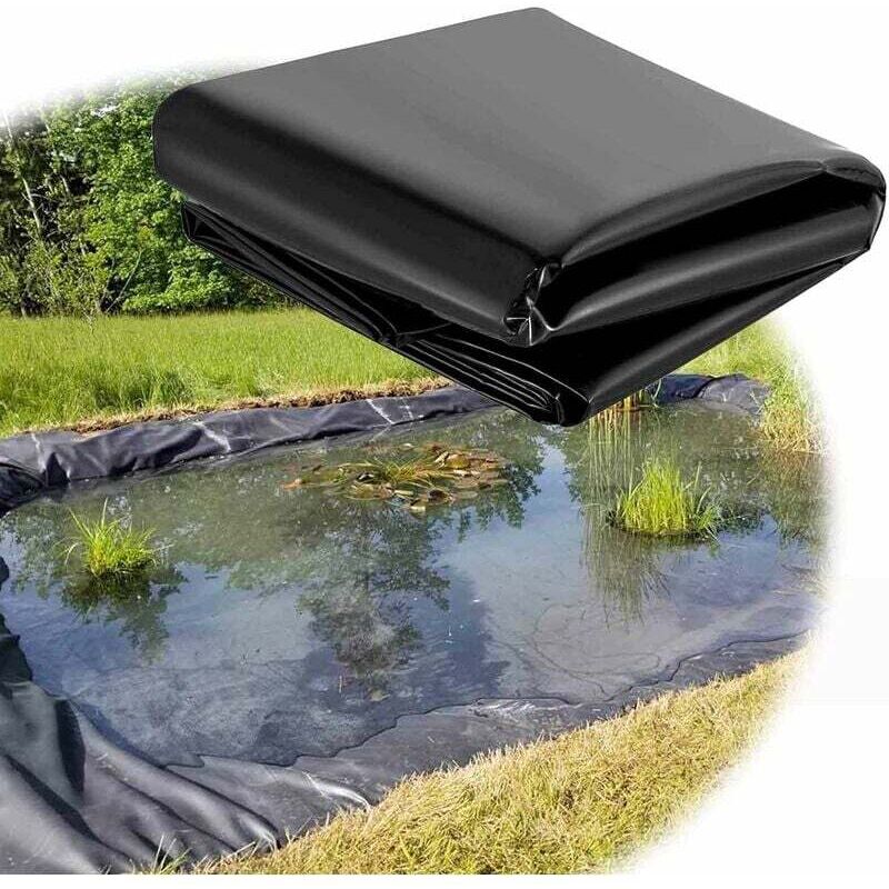 foto del prodotto dpzo telo per laghetto 5x10m 6x8m 7x8m membrana rinforzata in hdpe da 0,2 mm, resistente agli strappi, per laghetti per pesci di grandi dimensioni,