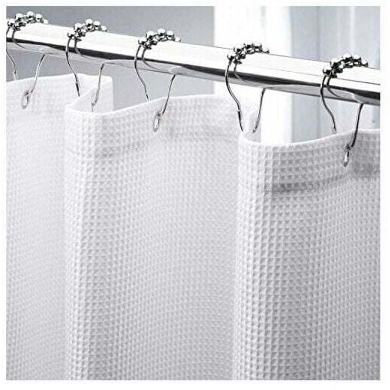 foto del prodotto dpzo tenda da doccia a nido d ape 180 x 210 cm di lunghezza, tenda da doccia in tessuto resistente con trama a nido d ape, tende da doccia per