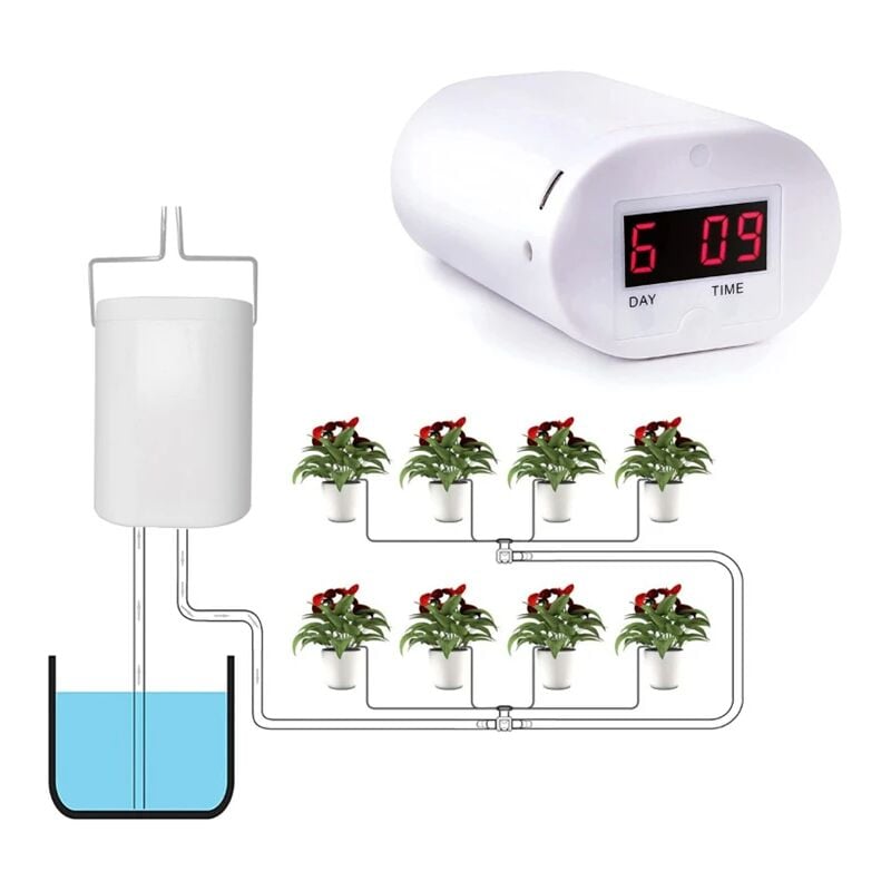 foto del prodotto dpzo teste di irrigazione automatica per pompe di fiori e piante, dispositivo di irrigazione a goccia per la casa, sistema di timer per pompe,