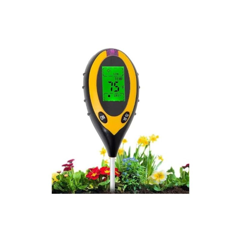 foto del prodotto dpzo tester del terreno 4 in 1 per ph, luce, umidit e temperatura, ideale per piante e giardino