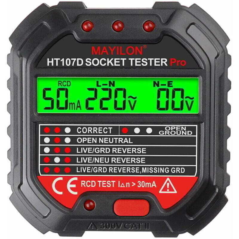 foto del prodotto dpzo tester di messa a terra per tester di presa, fase di presa normativa ue ht107d 