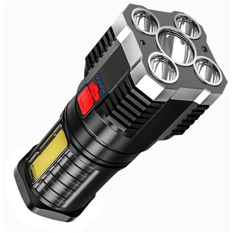 foto del prodotto dpzo torcia led ultra potente, torcia led, torcia ricaricabile da 10000 lumen, impermeabile ip65, torcia con zoom regolabile per campeggio,