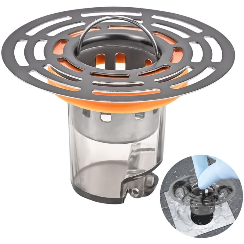 foto del prodotto dpzo valvola antiodore, tappo antiodore per pavimento doccia, nucleo deodorante per scarico a pavimento, antiriflusso, per l uso in cucine, bagni,
