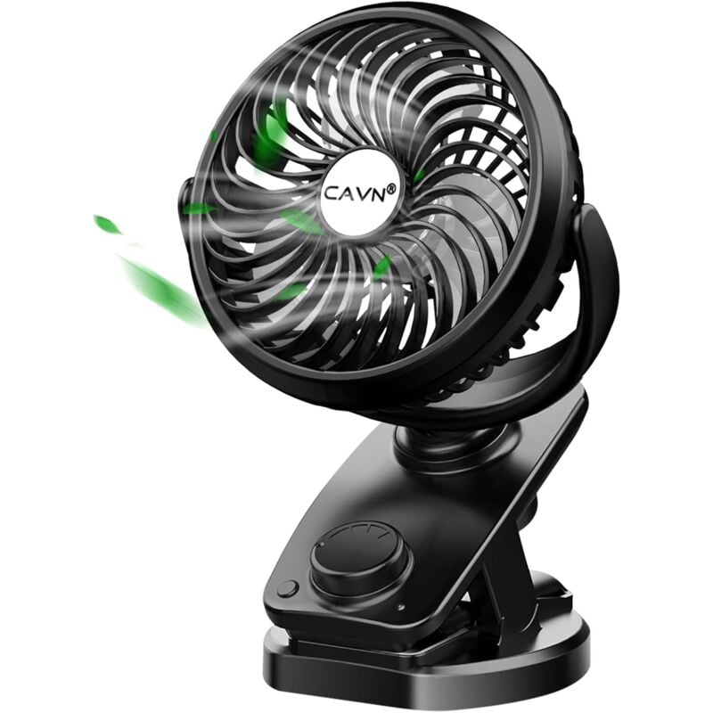 foto del prodotto dpzo ventilatore da scrivania silenzioso da 5000 mah, mini ventilatore usb, oscillazione automatica, rotazione a 360 , ventilatore ricaricabile a