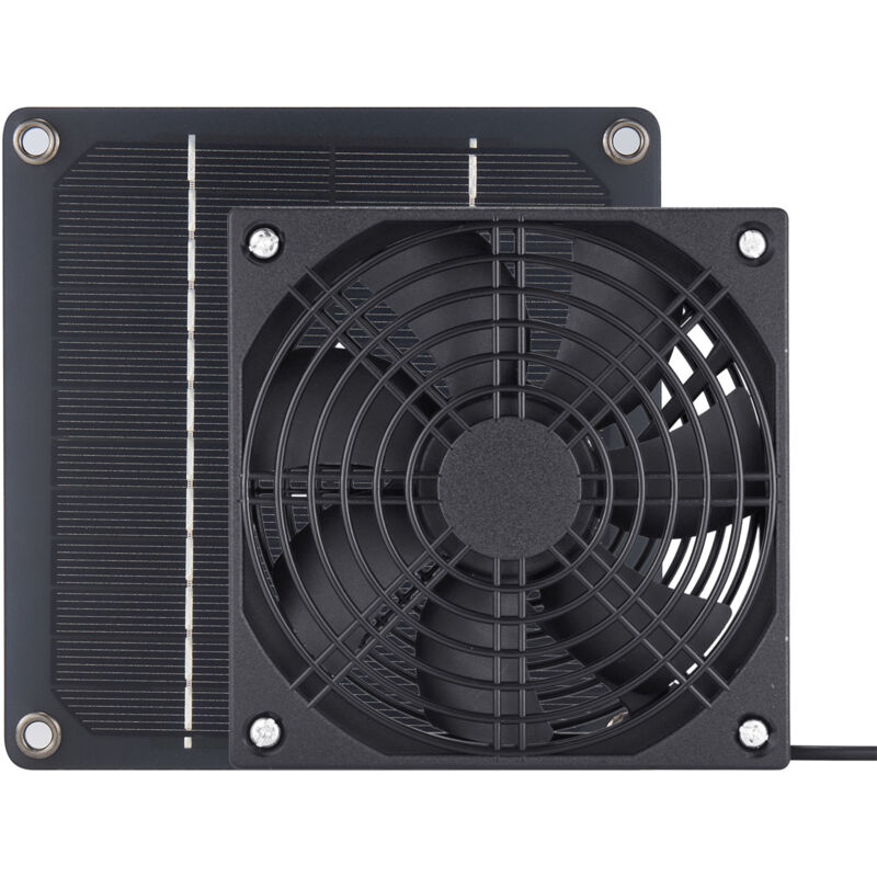 foto del prodotto dpzo ventilatore di scarico solare da 3 w, adatto agli animali domestici, ad alta velocit , per esterni, di lunga durata