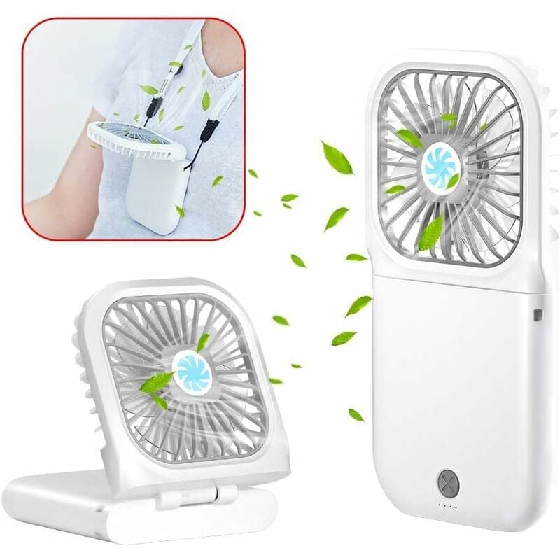 foto del prodotto dpzo ventilatore portatile aggiornato, ricaricabile a 3 velocit , mini ventilatore usb silenzioso per ufficio e esterno