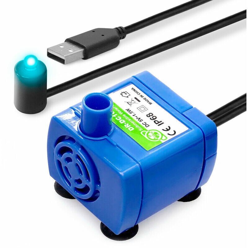 foto del prodotto dr dc160w mini pompa sommergibile 1,5 l h usb dc 5 v distributore di acqua per animali domestici pompe per acqua
