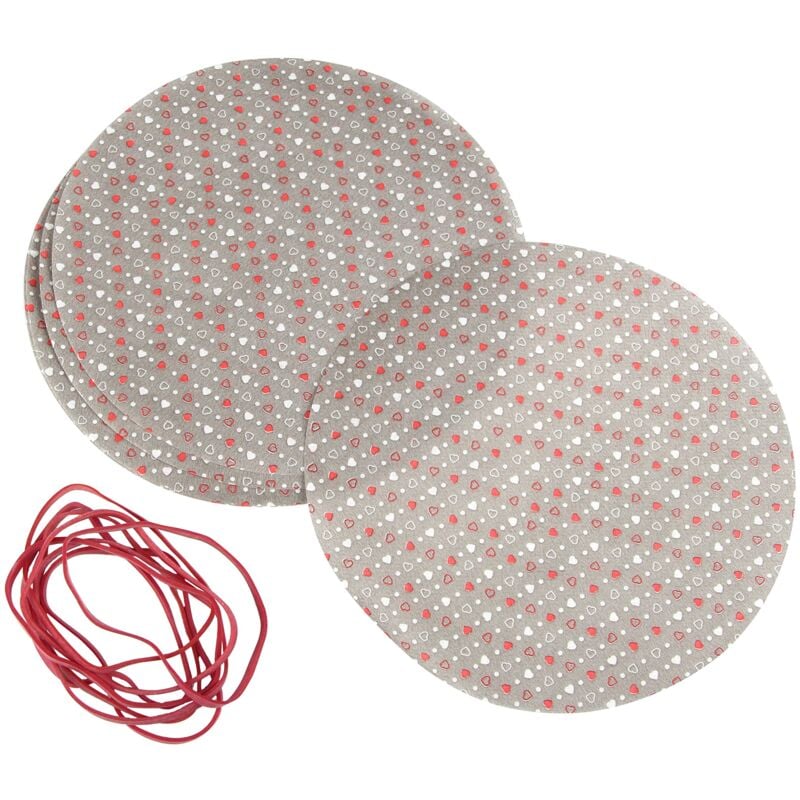 foto del prodotto dr.oetker 3220.0 set di 8 coperchi in tessuto per vasetti conserve con laccio decorativo, colore assortito , quantit 1 pezzo, multicolore, 16 x
