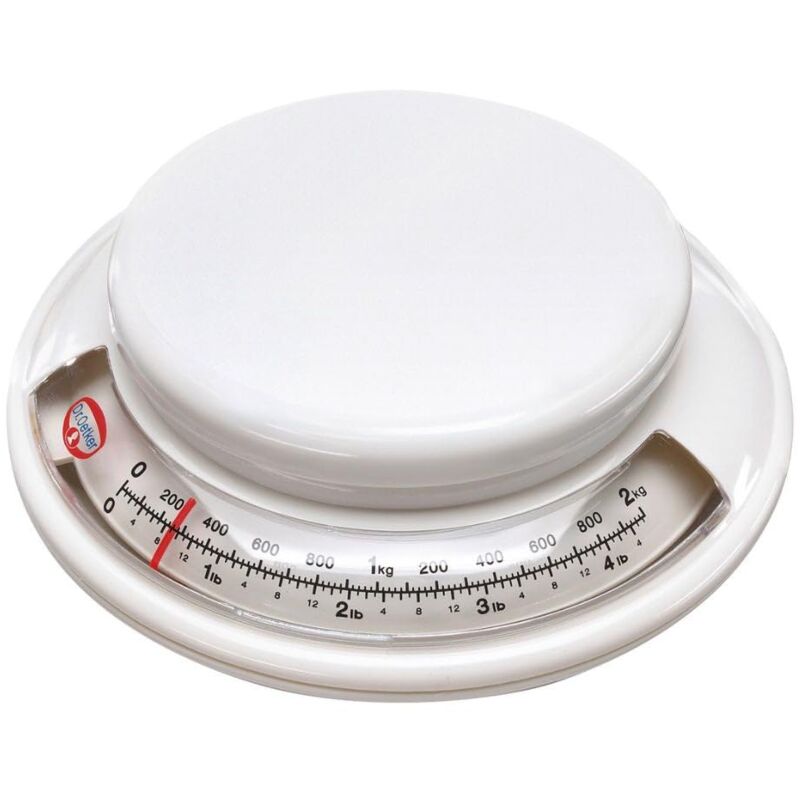 foto del prodotto dr.oetker baking scales dr.oetker analogica per uso domestico 17 cm, bilancia per misurazione precisa colore bianco , quantit 1 pezzo