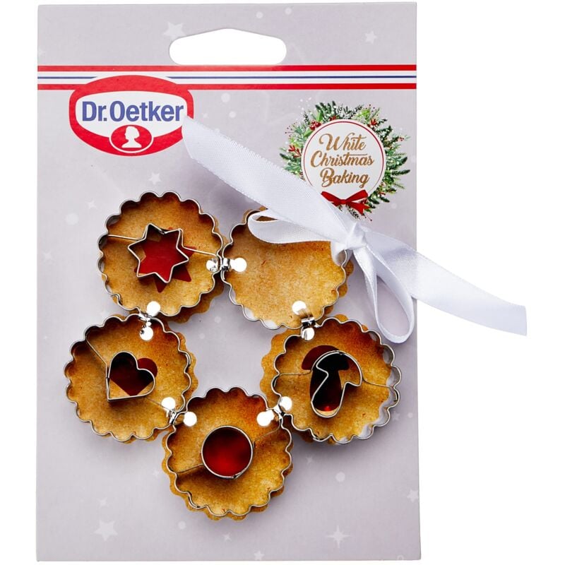 foto del prodotto dr. oetker set biscotti forme e soggetti diversi a doppio taglio in acciaio inossidabile, argento, assortite, 5 unit 