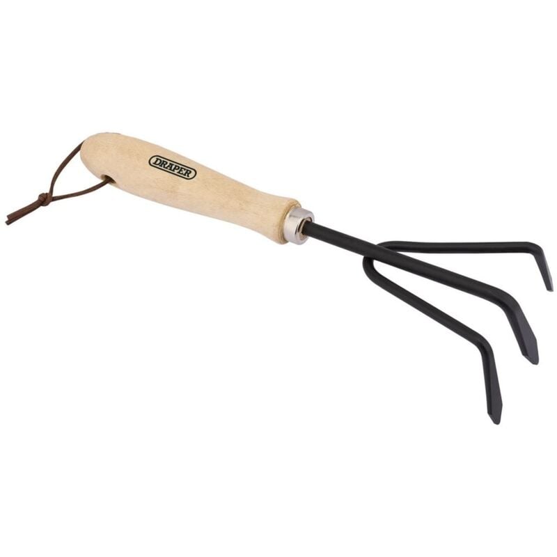 foto del prodotto dra83991 coltivatore a mano in acciaio al carbonio con manico in legno duro - draper