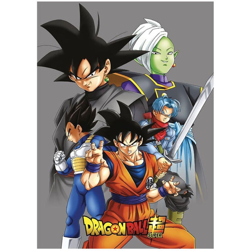 foto del prodotto dragon ball plaid polaire dbz tous les personnages gris, one size