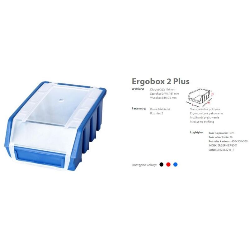 foto del prodotto drakkar equipement patrol group 1 x ergo m blue nou boxes stackable storage boxes mailbox, 116 x161 x 75