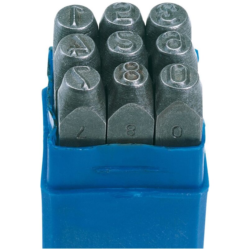 foto del prodotto draper 37338 set di stampi con numeri da 0 a 9, 6,35 mm