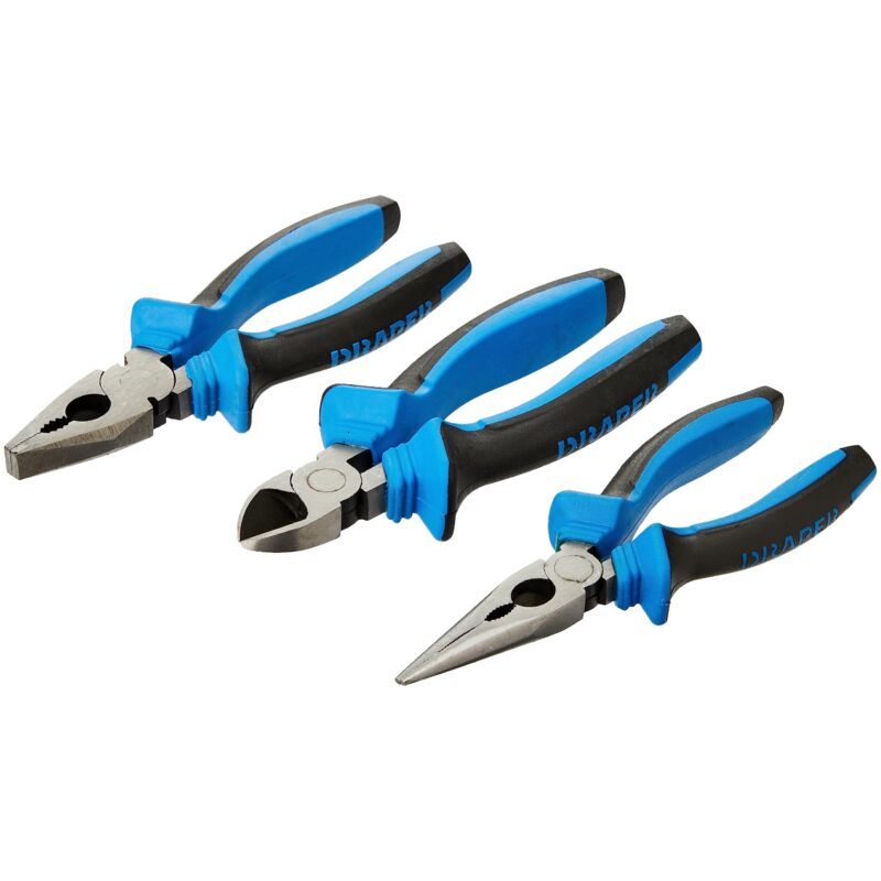 foto del prodotto draper 45864 set 3 pinze, con impugnature morbide