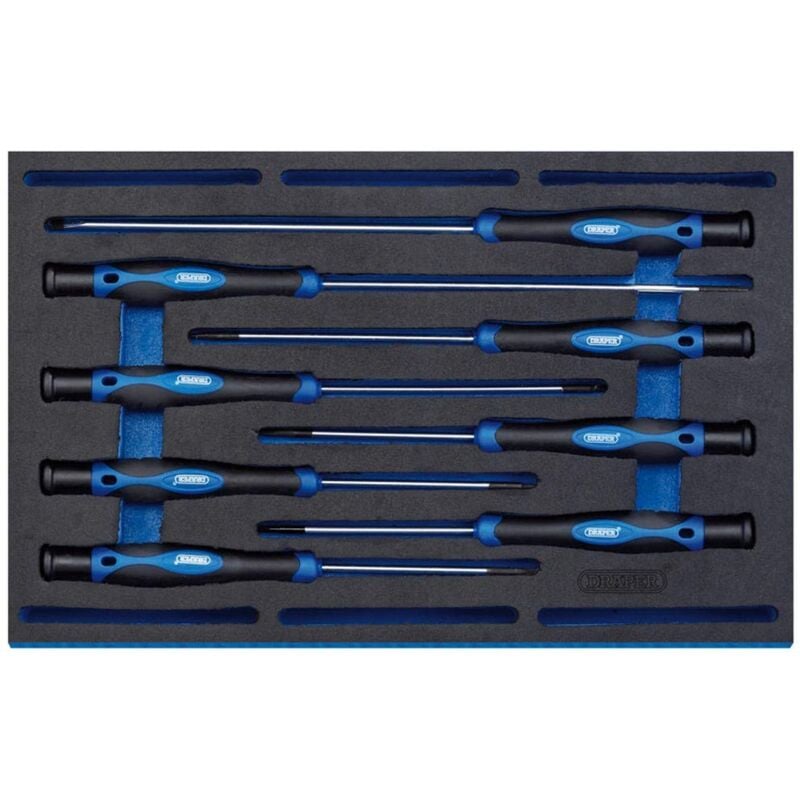 foto del prodotto draper 63399 - set di 8 cacciaviti di precisione extra lunghi, con inserto 1 4 eva