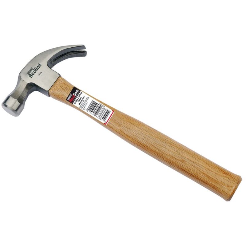 foto del prodotto draper, 67664, redline 67664 450 g 16 oz artiglio martello con un albero in legno
