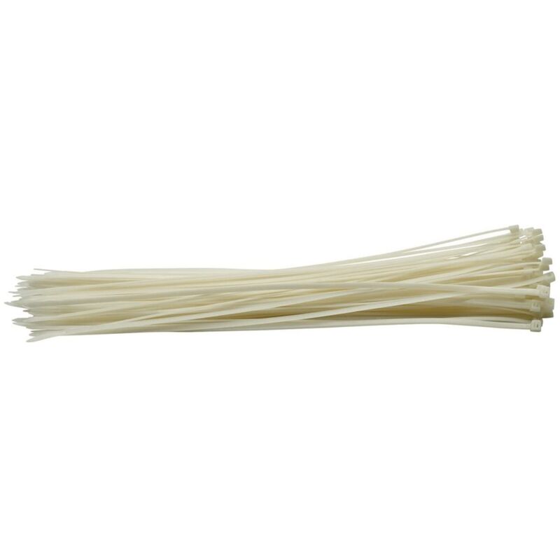 foto del prodotto draper 70401 fascette per cavi in nylon, 4,8 x 400 mm, 100 pezzi, colore bianco