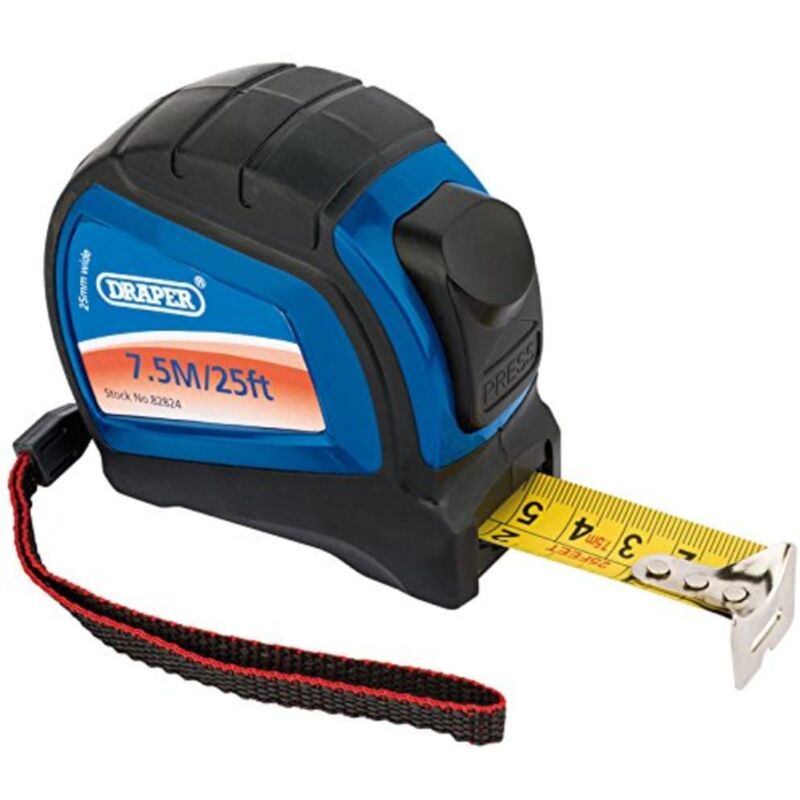 foto del prodotto draper 82824 metro a nastro professionale, 7,5 m, nero e 7,5 m