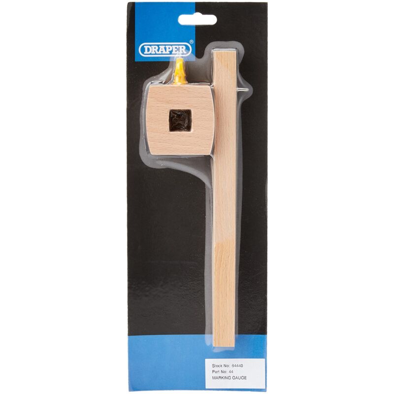 foto del prodotto draper calibro di marcatura strumento manuale in legno di faggio da falegname vite di rotazione in plastica 64440
