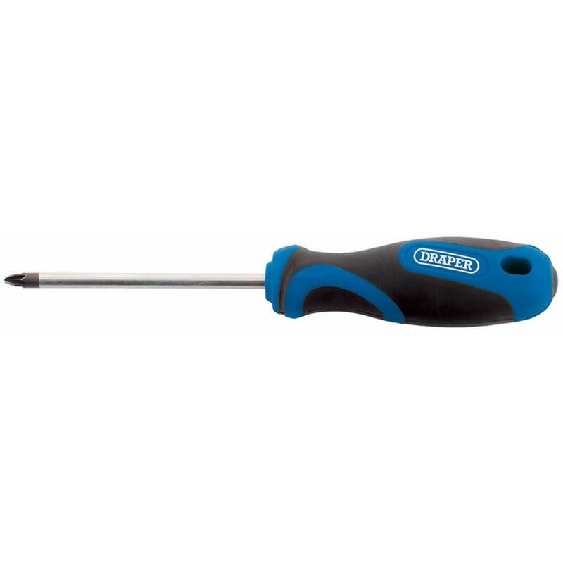 foto del prodotto draper n. 2 100 mm pz tipo soft grip cacciavite strumento manuale cacciavite a croce cacciavite a lama in acciaio al cromo vanadio 48928