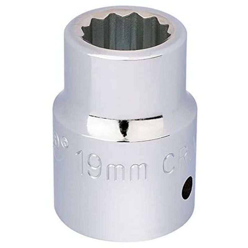 foto del prodotto draper t mm b bussola a 12 punti con attacco quadro 3 4, 19 mm, blu, 19 mm