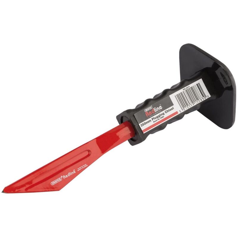 foto del prodotto draper tools draper redline 15083 scalpello da 250 mm, in acciaio al carbonio, per muratura e muratura, gambo ottagonale